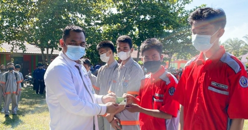 Siswa Magang di SMKN I Ujung Batu Dapat Perlindungan Jamsostek