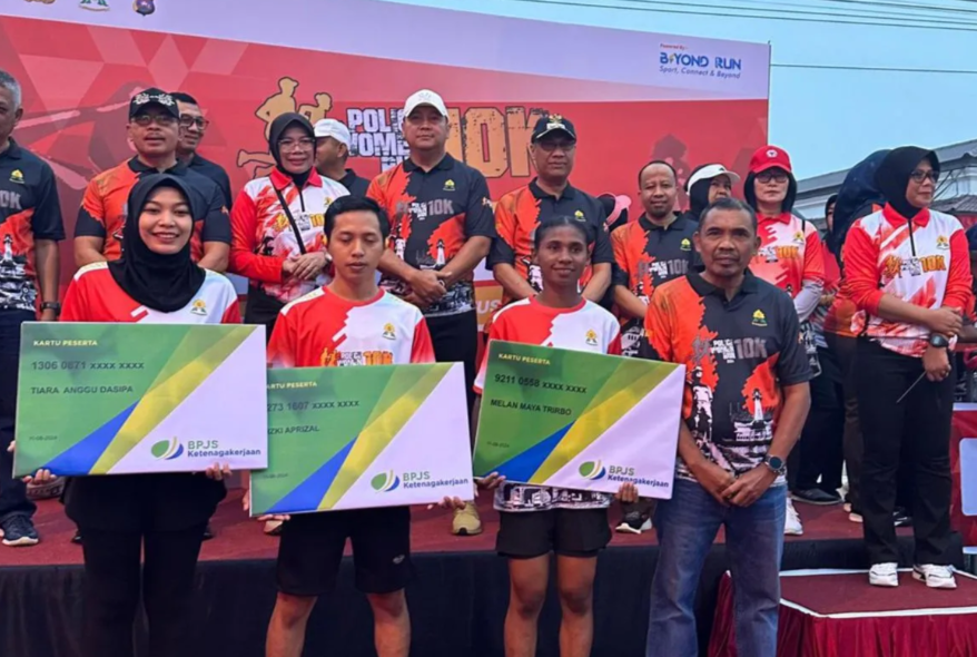 Ribuan peserta Police Women Run Polresta Bukittinggi dilindungi BPJS Ketenagakerjaan