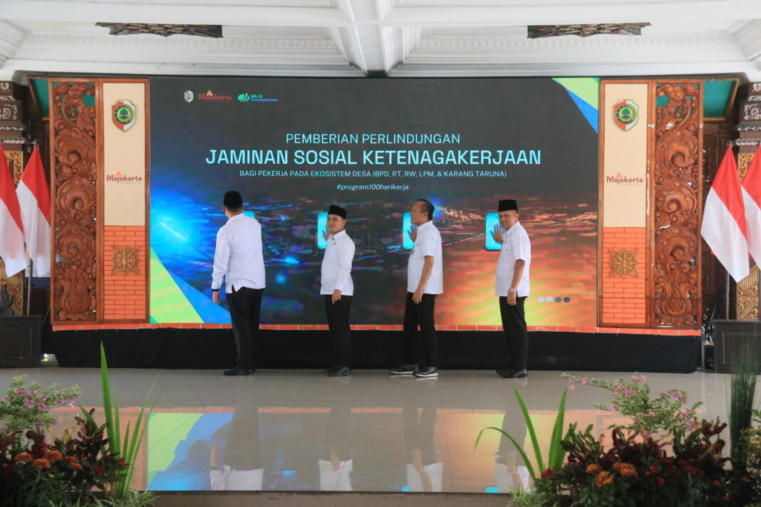 Pemkab Mojokerto Anggarkan Rp 1 Miliar Bayar Iuran BPJS Ketenagakerjaan Pekerja Ekosistem Desa