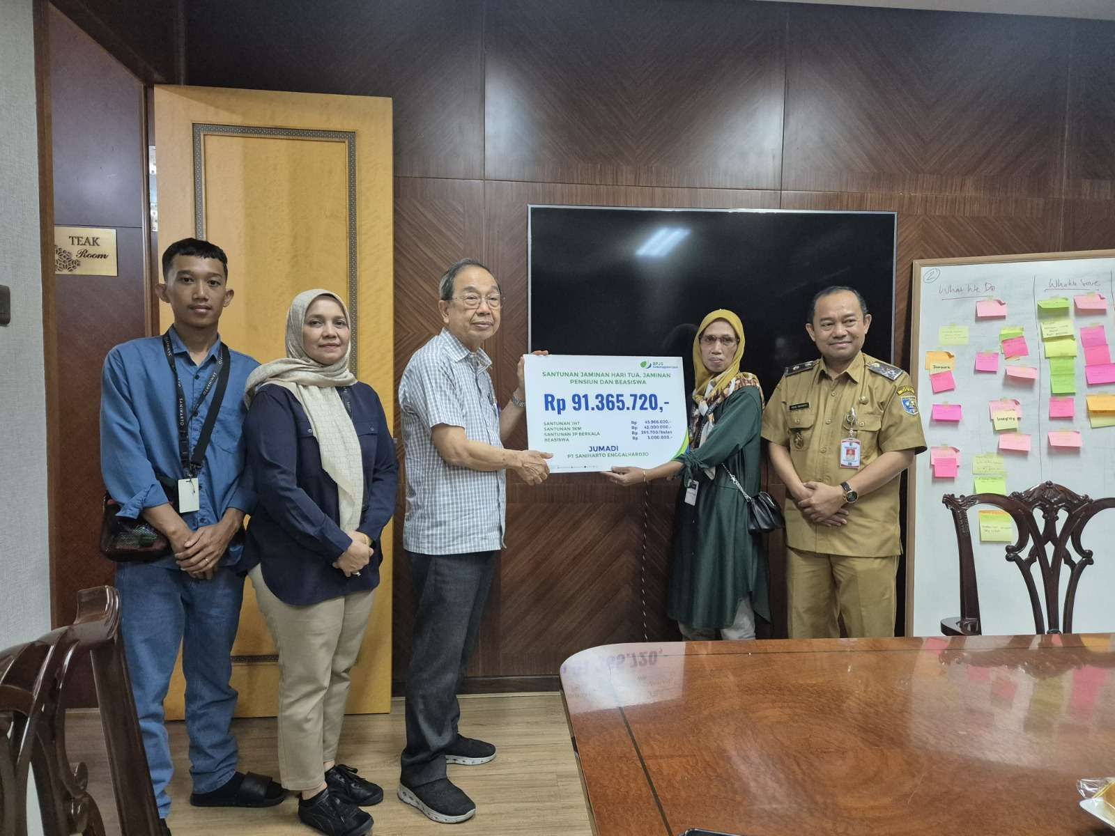 BPJS Ketenagakerjaan Santuni Ahli Waris Karyawan PT Saniharto Enggalhardjo