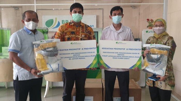 BPJAMSOSTEK Kantor Cabang Jakarta Pulo Gebang Berikan APD ke Dua Rumah Sakit