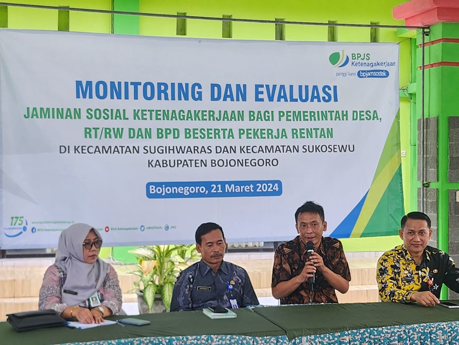 Monev Program Jaminan Sosial Ketenagakerjaan serta Sosialisasi BPJS Ketenagakerjaan di Bojonegoro