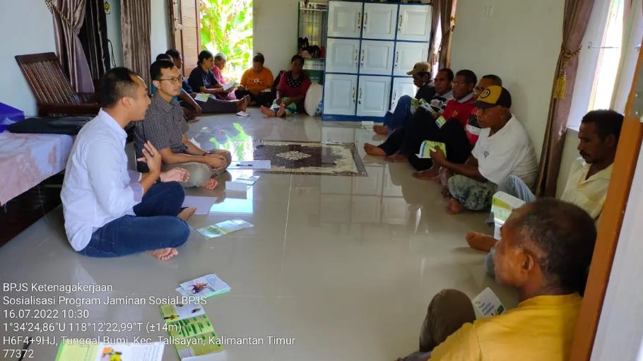 Pastikan Petani Terlindungi, BPJAMSOSTEK Berau Lakukan Sosialisasi di Talisayan