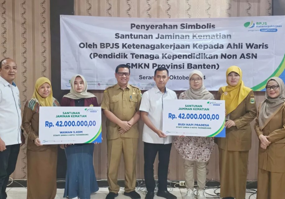 Dua Guru SMK Meninggal Dunia, BPJS Ketenagakerjaan Serahkan Santunan JKM ke Ahli Waris