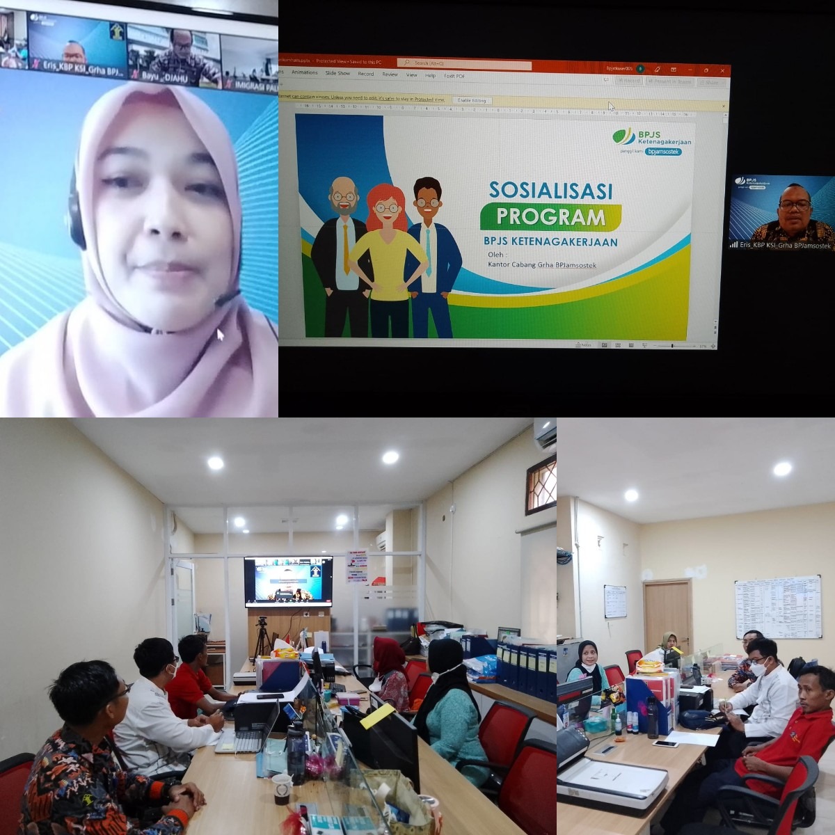 Gandeng Kemenkumham, BPJS Ketenagakerjaan Cabang Grha BPJamsostek Sosialisasikan Program