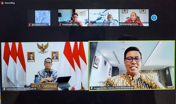 Gencarkan Implementasi Inpres 2 2021, BPJS Ketenagakerjaan Audiensi Virtual dengan Kemenhub