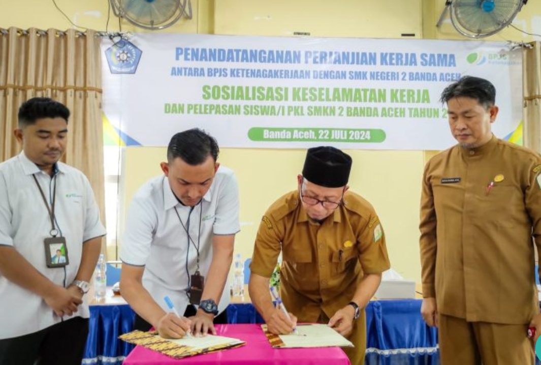 SMKN 2 Banda Aceh Jamin Perlindungan Siswa Magang Melalui BPJS Ketenagakerjaan